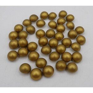 Gold Colored Plastic Domed Shank Buttons Lot Of 40 Half Inch Diameter